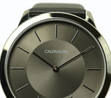 Buy Shop Calvin Klein Minimal Black Dial Black Leather Strap Watch for Men - K3M211C4 USA Online