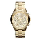 Buy Shop Michael Kors Bradshaw Chronograph Gold Dial Gold Steel Strap Watch For Women - MK5777 USA Online