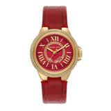 Buy Shop Michael Kors Camille Three-Hand Red Dial Red Leather Strap Watch for Women - MK4750 USA Online