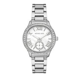 Buy Shop Michael Kors Sage Three-Hand White Dial Silver Steel Strap Watch for Women - MK4807 USA Online