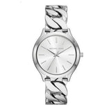 Buy Shop Michael Kors Runway Three-Hand Silver Dial Silver Steel Strap Watch for Women - MK7474 USA Online