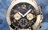 Buy Shop Marc Jacobs Rock Chronograph Black Dial Gold Steel Strap Watch for Women - MBM3253 USA Online