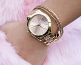 Buy Shop Michael Kors Slim Runway Pink Dial Two Tone Steel Strap Watch for Women - MK3493 USA Online