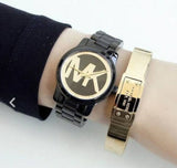 Buy Shop Michael Kors Runway Black Dial Black Steel Strap Watch for Women - MK6057 USA Online