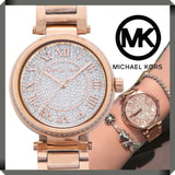 Buy Shop Michael Kors Skylar Rose Gold Dial Rose Gold Steel Strap Watch for Women - MK5868 USA Online