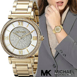 Buy Shop Michael Kors Catlin Mother of Pearl Dial Gold Steel Strap Watch for Women - MK3332 USA Online