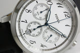 Buy Shop Fossil Neutra Chronograph White Dial Black Leather Strap Watch for Men - FS6023 USA Online