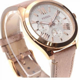 Buy Shop Fossil Cecile White Dial Beige Leather Strap Watch for Women - AM4532 USA Online