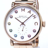 Buy Shop Marc Jacobs Baker White Dial Rose Gold Steel Strap Watch for Women - MBM3441 USA Online