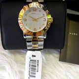 Buy Shop Marc Jacobs Amy Silver Dial Two Tone Steel Strap Watch for Women - MBM3139 USA Online