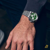 Buy Shop Breitling Chronomat B01 42 Six Nations Ireland Green Dial Silver Steel Strap Watch for Men - AB0134A91L1A1 USA Online