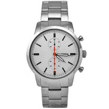 Fossil Townsman White Dial Silver Steel Strap Watch for Men - FS5346