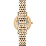 Buy Shop Emporio Armani Gianni T Bar Analog White Dial Two Tone Steel Strap Watch For Women - AR2076 USA Online