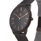 Buy Shop Calvin Klein Minimal Black Dial Black Mesh Bracelet Watch for Men - K3M21421 USA Online