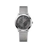 Buy Shop Calvin Klein Minimal Grey Dial Silver Mesh Bracelet Watch for Women - K3M23124 USA Online