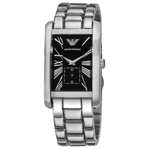 Buy Shop Emporio Armani Classic Analog Black Dial Silver Steel Strap Watch For Men - AR1608 USA Online