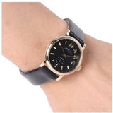 Buy Shop Marc Jacobs Baker Black Dial Black Leather Strap Watch for Women - MBM1269 USA Online