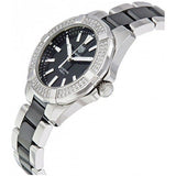 Buy Shop Tag Heuer Aquaracer Quartz Diamonds Black Dial Two Tone Steel Strap Watch for Men - WAY131E.BA0913 USA Online