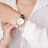 Buy Shop Mido Baroncelli III Automatic Mother of Pearl White Dial Two Tone Steel Strap Watch For Women - M7600.9.69.1 USA Online