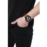 Buy Shop Gucci G-Timeless Chronograph Black Dial Brown Leather Strap Watch For Men - YA126271 USA Online