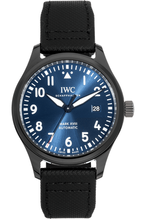 Buy Shop IWC Pilot’s Watch Mark XVIII Edition “Laureus Sport for Good Foundation" Blue Dial Black Nylon Strap Watch for Men - IW324703 USA Online