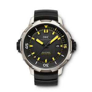 Buy Shop IWC Aquatimer Automatic 2000 Black Dial Black Rubber Strap Watch for Men - IW358001 USA Online