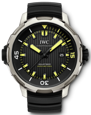 Buy Shop IWC Aquatimer Automatic 2000 Black Dial Black Rubber Strap Watch for Men - IW358001 USA Online
