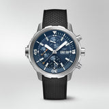 Buy Shop IWC Aquatimer Automatic Chronograph 44mm Blue Dial Black Rubber Strap Watch for Men - IW376805 USA Online