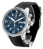 Buy Shop IWC Aquatimer Automatic Chronograph 44mm Blue Dial Black Rubber Strap Watch for Men - IW376805 USA Online