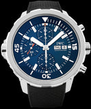 Buy Shop IWC Aquatimer Automatic Chronograph 44mm Blue Dial Black Rubber Strap Watch for Men - IW376805 USA Online