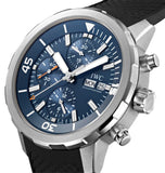 Buy Shop IWC Aquatimer Automatic Chronograph 44mm Blue Dial Black Rubber Strap Watch for Men - IW376805 USA Online