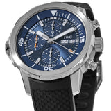 Buy Shop IWC Aquatimer Automatic Chronograph 44mm Blue Dial Black Rubber Strap Watch for Men - IW376805 USA Online