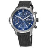 Buy Shop IWC Aquatimer Automatic Chronograph 44mm Blue Dial Black Rubber Strap Watch for Men - IW376805 USA Online