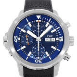 Buy Shop IWC Aquatimer Automatic Chronograph 44mm Blue Dial Black Rubber Strap Watch for Men - IW376805 USA Online