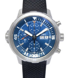 Buy Shop IWC Aquatimer Automatic Chronograph 44mm Blue Dial Black Rubber Strap Watch for Men - IW376805 USA Online