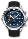 Buy Shop IWC Aquatimer Automatic Chronograph 44mm Blue Dial Black Rubber Strap Watch for Men - IW376805 USA Online