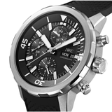 Buy Shop IWC Aquatimer Chronograph Black Dial Black Leather Strap Watch for Men - IW376803 USA Online