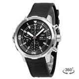 Buy Shop IWC Aquatimer Chronograph Black Dial Black Leather Strap Watch for Men - IW376803 USA Online