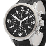 Buy Shop IWC Aquatimer Chronograph Black Dial Black Leather Strap Watch for Men - IW376803 USA Online