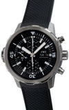 Buy Shop IWC Aquatimer Chronograph Black Dial Black Leather Strap Watch for Men - IW376803 USA Online