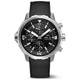 Buy Shop IWC Aquatimer Chronograph Black Dial Black Leather Strap Watch for Men - IW376803 USA Online