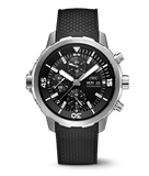 Buy Shop IWC Aquatimer Chronograph Black Dial Black Leather Strap Watch for Men - IW376803 USA Online