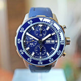 Buy Shop IWC Aquatimer Chronograph Blue Dial Blue Rubber Strap Watch for Men - IW376711 USA Online