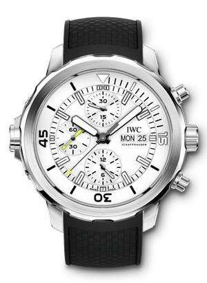 Buy Shop IWC Aquatimer Chronograph White Dial Black Rubber Strap Watch for Men - IW376801 USA Online