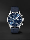 Buy Shop IWC Pilot's Automatic Chronograph 43mm Blue Dial Blue Calfskin Strap Watch for Men - IW377729 USA Online