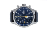 Buy Shop IWC Pilot's Automatic Chronograph 43mm Blue Dial Blue Calfskin Strap Watch for Men - IW377729 USA Online