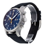 Buy Shop IWC Pilot's Automatic Chronograph 43mm Blue Dial Blue Calfskin Strap Watch for Men - IW377729 USA Online