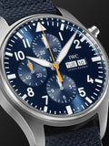 Buy Shop IWC Pilot's Automatic Chronograph 43mm Blue Dial Blue Calfskin Strap Watch for Men - IW377729 USA Online