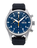 Buy Shop IWC Pilot's Automatic Chronograph 43mm Blue Dial Blue Calfskin Strap Watch for Men - IW377729 USA Online