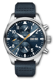 Buy Shop IWC Pilot's Automatic Chronograph 43mm Blue Dial Blue Calfskin Strap Watch for Men - IW377729 USA Online